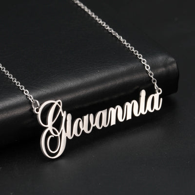 Personalized Name Choker Necklace - Custom Golden Stainless Steel Jewelry